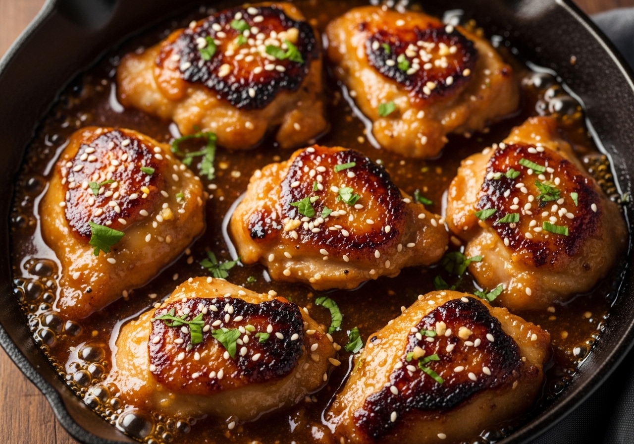 One-Pan Honey Garlic Chicken Skillet